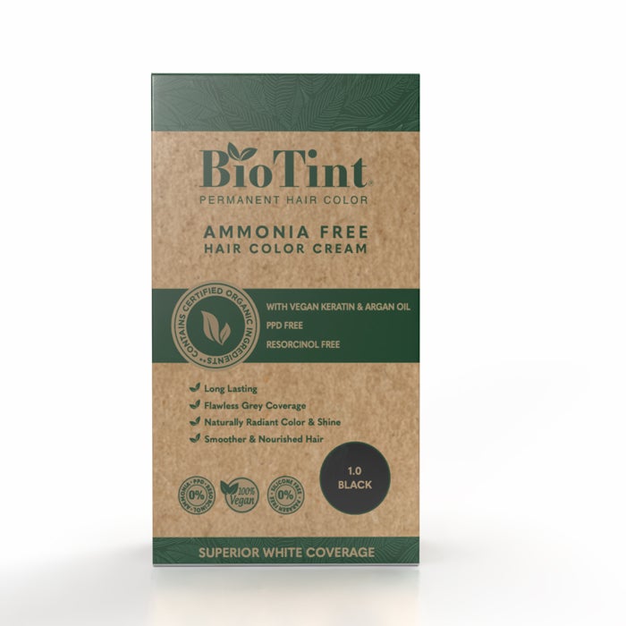 Biotint Permanent Hair Color 1.0 Black 1s